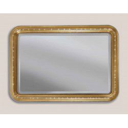 3351 Wooden mirror frame, gold and silver leaf handmade finished as photo