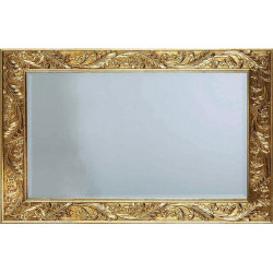 3353 Wooden + wood pulp mirror frame, gold leaf or silver handmade finished