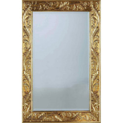 3353 Wooden + wood pulp mirror frame, gold leaf or silver handmade finished
