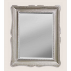 3355 Wooden + wood pulp mirror frame, silver leaf and lacquer  handmade finished as photo