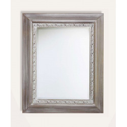 3357 Wooden + wood pulp mirror frame, gold or silver leaf as photo handmade finished