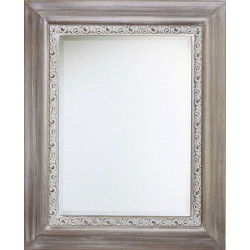 3357 Wooden + wood pulp mirror frame, gold or silver leaf as photo handmade finished