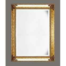 3358 Wooden + wood pulp mirror frame, gold leaf and lacquer handmade finished as photo
