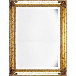 3358 Wooden + wood pulp mirror frame, gold leaf and lacquer handmade finished as photo