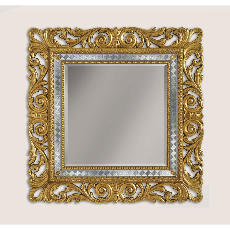 copy of 3363F Wooden + wooden pulp mirror frame, gold or silver leaf with silk screen greek insert handmade finished copy of 3363F Wooden + wooden pulp mirror frame, gold or silver leaf with silk screen greek insert handmade finished