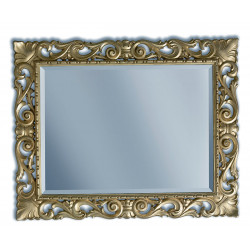 3364 Wooden + wooden pulp mirror frame, gold or silver leaf handmade finished
