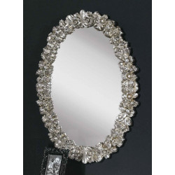 3368 Wooden + wooden pulp mirror frame, gold or silver leaf handmade finished