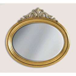 3369 Wooden + wooden pulp mirror frame, gold or silver leaf, gold on silver or silver on gold handmade finished