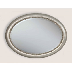 3370 Specchiera in legno e pasta di legno decorata a mano in foglia oro o argento