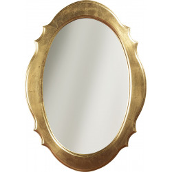 3371 Wooden mirror frame, gold or silver leaf, or silver and ivory lacquer handmade finished