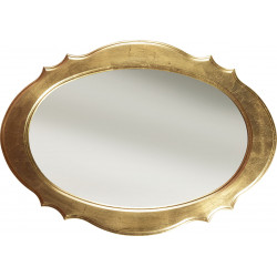 3371 Wooden mirror frame, gold or silver leaf, or silver and ivory lacquer handmade finished