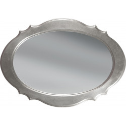 3371 Wooden mirror frame, gold or silver leaf, or silver and ivory lacquer handmade finished