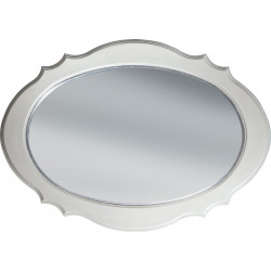 3371 Wooden mirror frame, gold or silver leaf, or silver and ivory lacquer handmade finished
