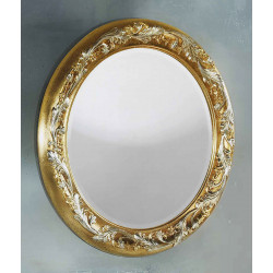 3373 Wooden + wood pulp mirror frame, gold or silver leaf, or gold/silver-silver gold handmade finish