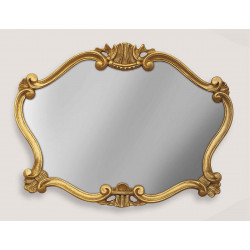3377 Wooden  and wooden pulp mirror frame, gold or silver leaf handmade finished