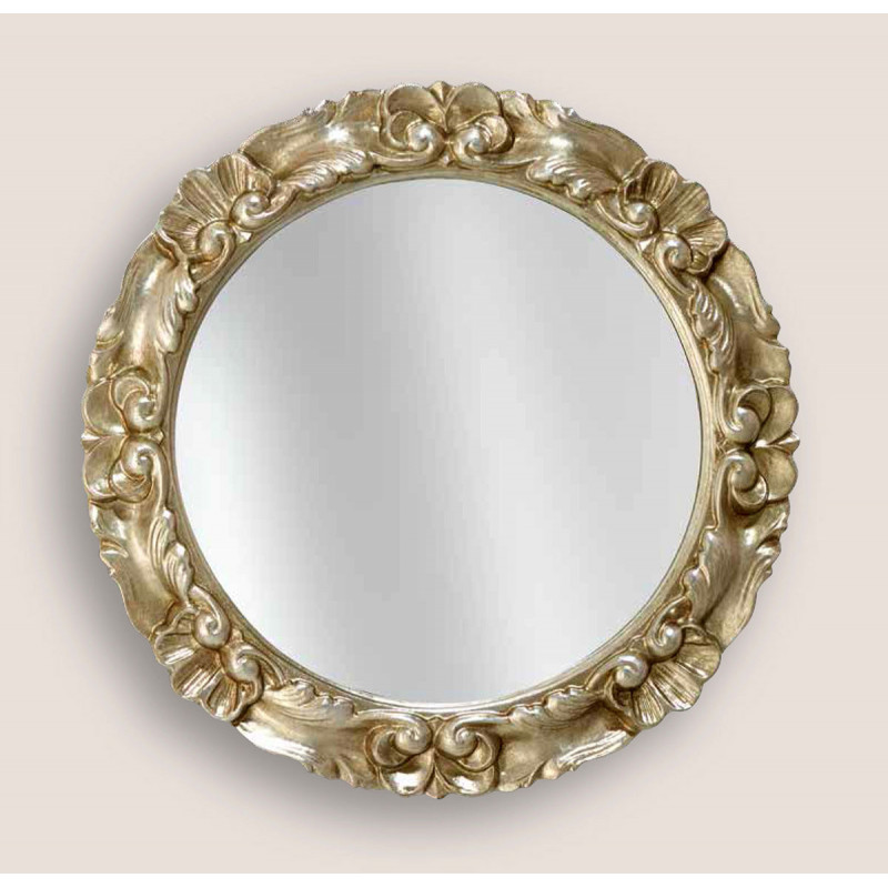 3379 Wooden and wooden pulp mirror frame, gold or silver leaf handmade finished 3379 Wooden and wooden pulp mirror frame, gold or silver leaf handmade finished