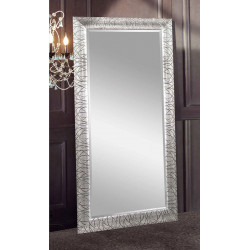3385 Wooden  and wooden pulp mirror frame, silver leaf handmade finished as photo