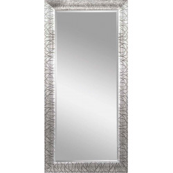 3385 Wooden  and wooden pulp mirror frame, silver leaf handmade finished as photo