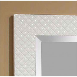 3388 Wooden and wooden pulp mirror frame, silver leaf and lacquer handmade finished as photo