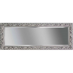 3391 Wooden and wooden pulp mirror frame, silver leaf handmade finished as photo