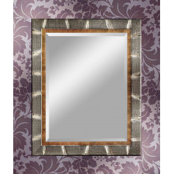 3392 Wooden and wooden pulp mirror frame, gold-silver leaf handmade finished as photo