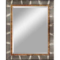 3392 Wooden and wooden pulp mirror frame, gold-silver leaf handmade finished as photo