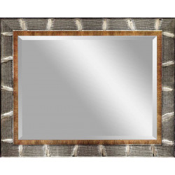 3392 Wooden and wooden pulp mirror frame, gold-silver leaf handmade finished as photo