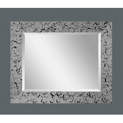 3393 Wooden and wooden pulp mirror frame, silver leaf handmade finished as photo
