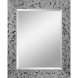 3393 Wooden and wooden pulp mirror frame, silver leaf handmade finished as photo