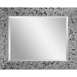 3393 Wooden and wooden pulp mirror frame, silver leaf handmade finished as photo