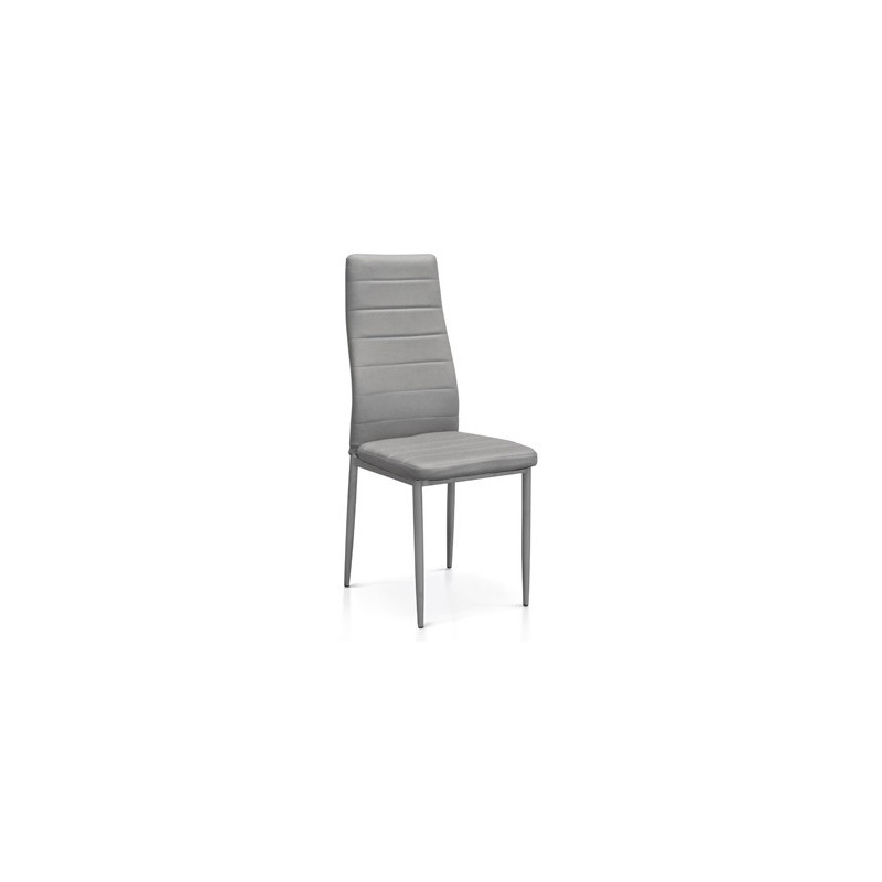 890  Steel chair frame, leatherette upholstered seat