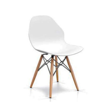 897  Beech wood chair base, 3 colours polypropylene seat