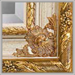 3193  Wooden mirror frame, gold leaf and lacquer as photo finished