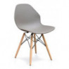 897  Beech wood chair base, 3 colours polypropylene seat