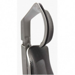 501 Wow office chair with black or white structure grey netting upholstered