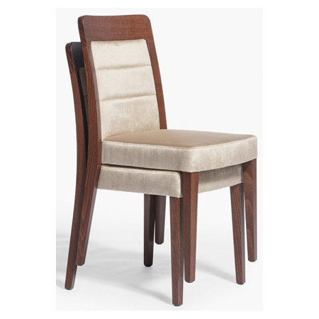 006/IM Stackable chair in raw or finished beech wood, finish of your choice