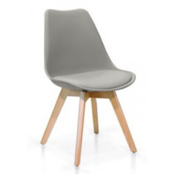 901 Beech wood chair base, polyurethane 2 colours seat