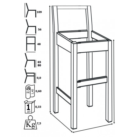 021  Beech wood stool, finishing to choice