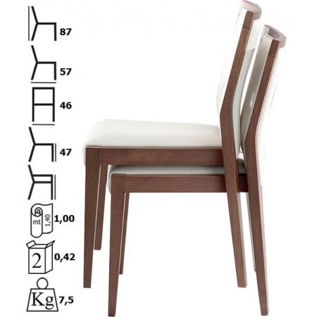 022  Beech wood stackable chair, finishing to choice