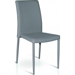 908 Varnished steel chair frame 5 colours leatherette upholstered
