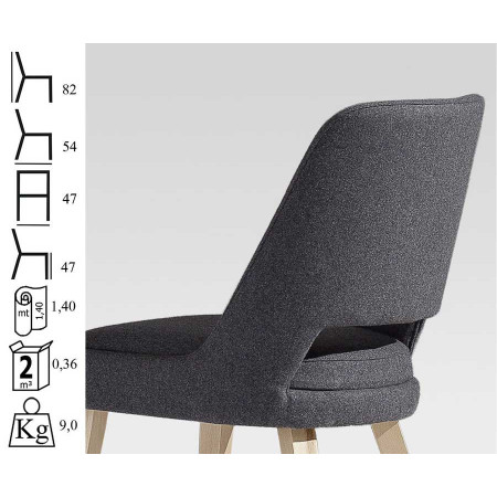 028B  Raw or finished beech wood chair, finishing to choice