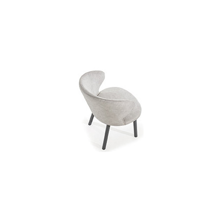 029  Poltroncina con base in faggio grezza o metallo, finiture a scelta