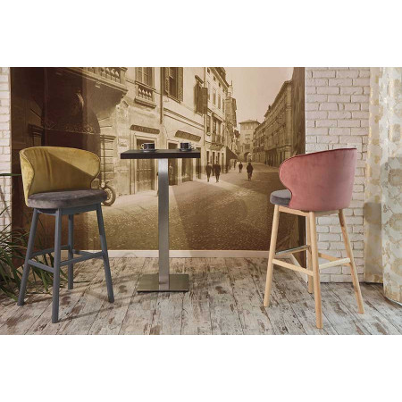 029SG  Raw or finished beech wood stool, finishing to choice