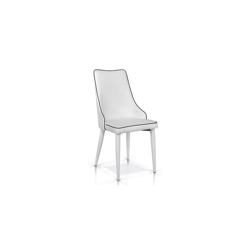 909  Metal chair frame leatherette 4 colours upholstered seat