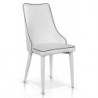 909  Metal chair frame leatherette 4 colours upholstered seat
