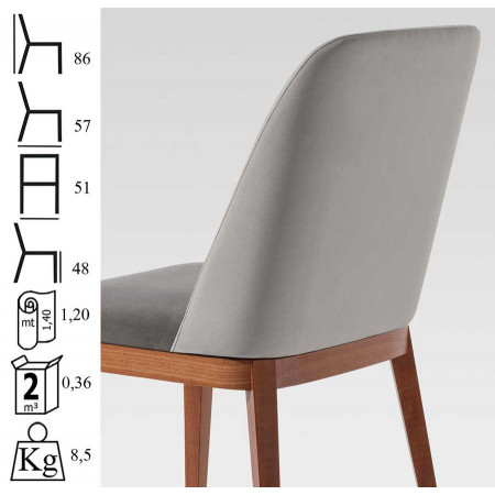 033  Raw or finished beech or durmast wood chair, finishing to choice
