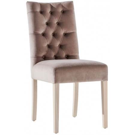 034T  Raw or finished beech wood chair quilted upholstering