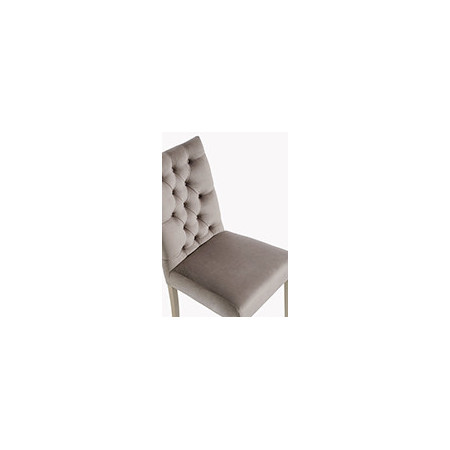 034T  Raw or finished beech wood chair quilted upholstering