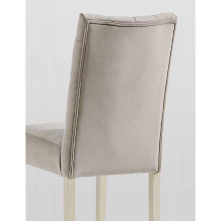 034T  Raw or finished beech wood chair quilted upholstering