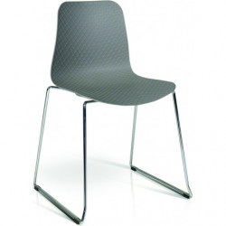 912  Chromed steel chair base, polyethylene 3 colours seat